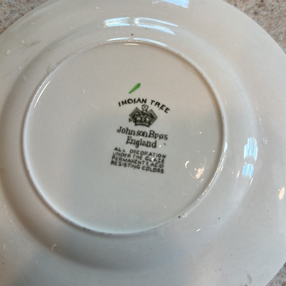 Johnson Brothers vintage pattern Indian tree dessert/bread Ironstone plates - Picture 5 of 5